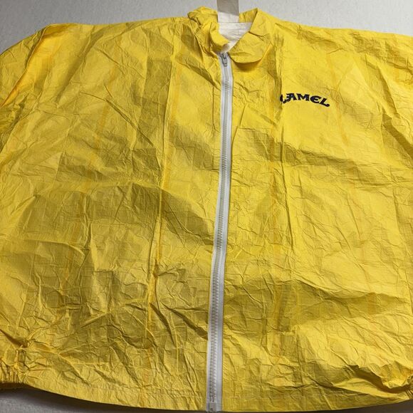 VTG 1992 JOE CAMEL Cigarettes Yellow Windbreaker Jacket Coat Size XL 90s - Picture 4 of 9